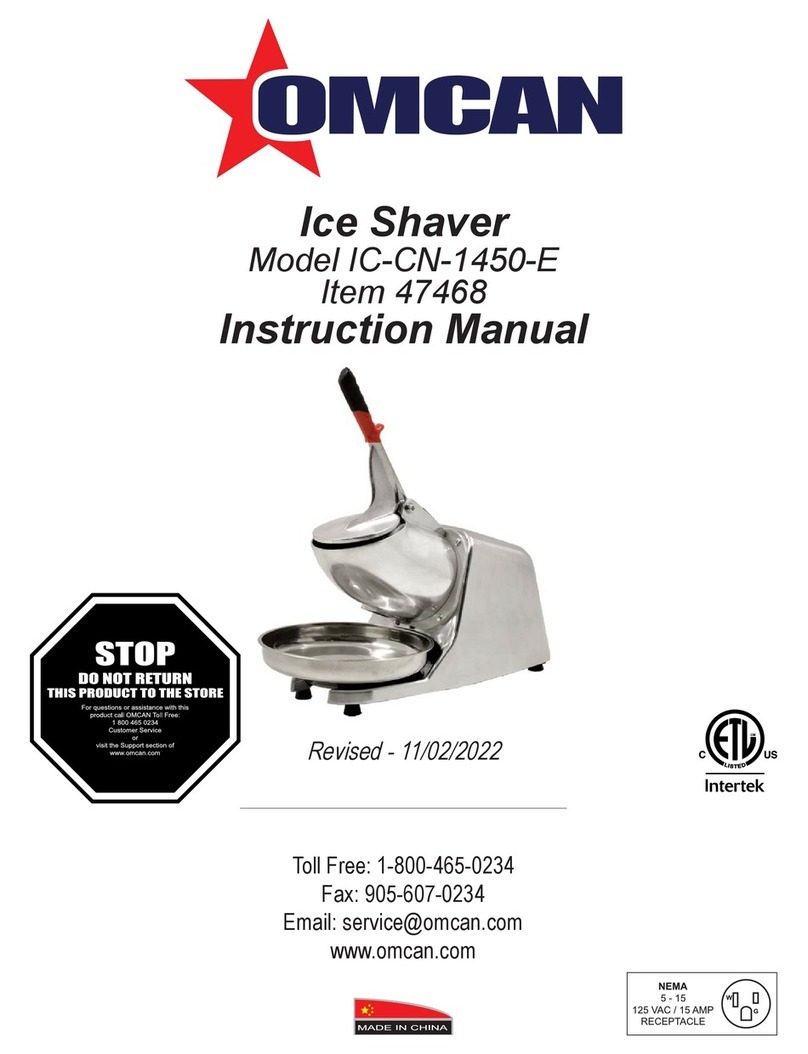 Omcan IC-CN-1450-E User manual Omcan IC-CN-1450-E User manual