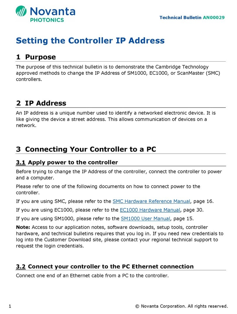 Cambridge Technology ScanMaster Technical bulletin