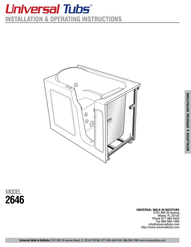 Universal Tubs 2646 Assembly/Installation/Operating Instructions Universal Tubs 2646 Assembly/Installation/Operating Instructions