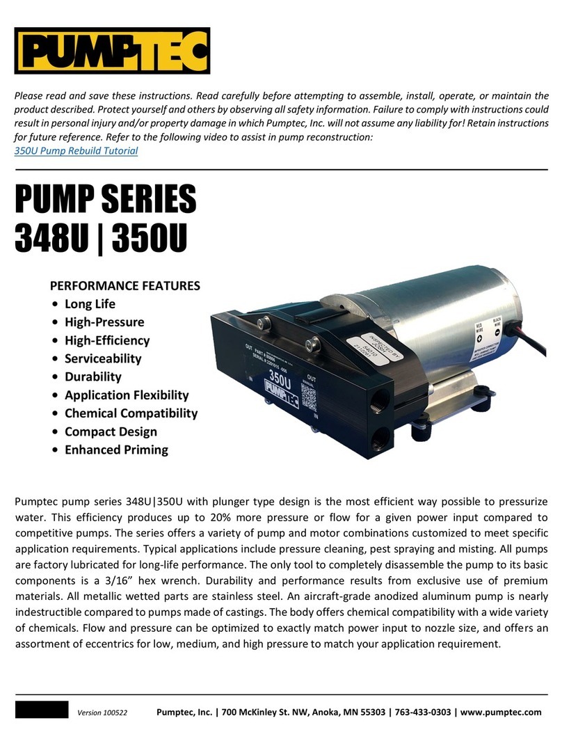 Pumptec 348U Series User manual