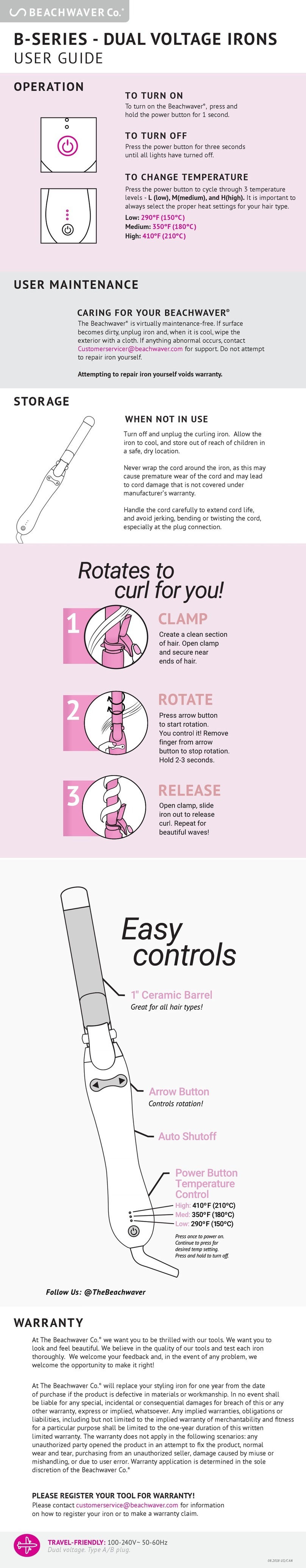 Beachwaver B Series user guide