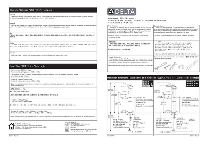 Delta 25225-P User manual