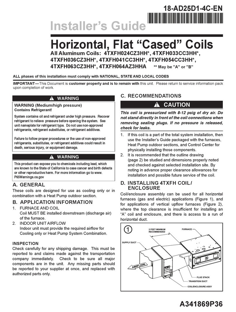 Trane 4TXFH024CZ3HHA Assembly instructions