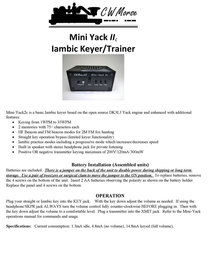 CW Morse Mini Yack IIc quick start guide