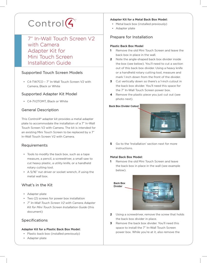 Contro l4 C4-TW7CO installation guide
