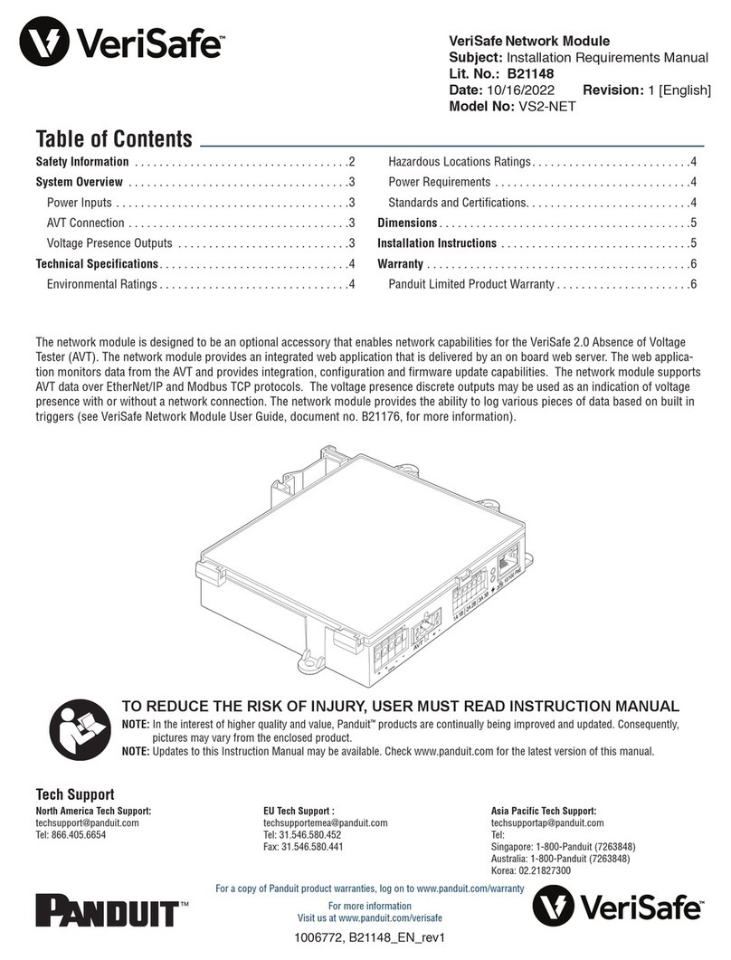 Panduit VeriSafe VS2-NET installation manual