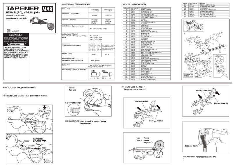 Max Tapener HT-R45C(RD) instruction manual