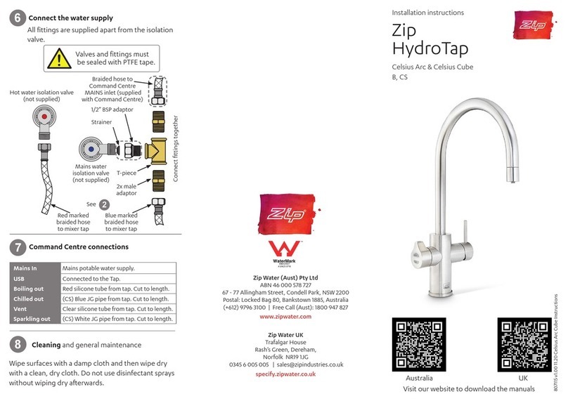 Watermark Zip HydroTap Celsius Arc installation instructions