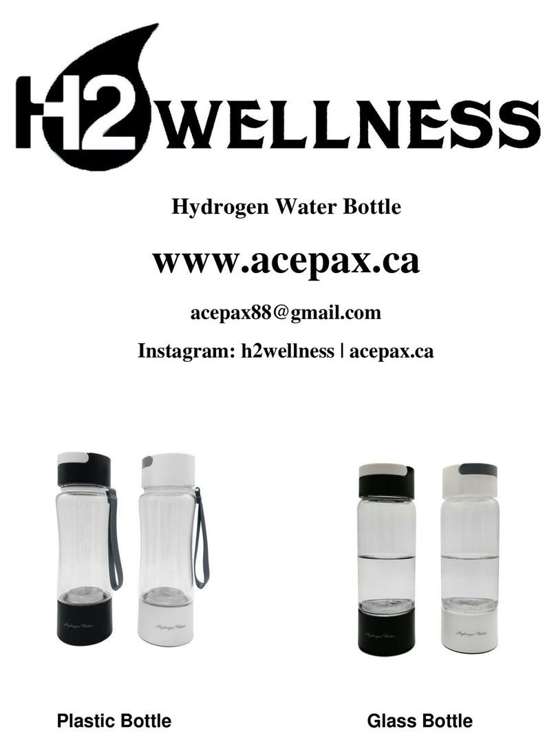 H2 Wellness Hydrogen Water Bottle manual