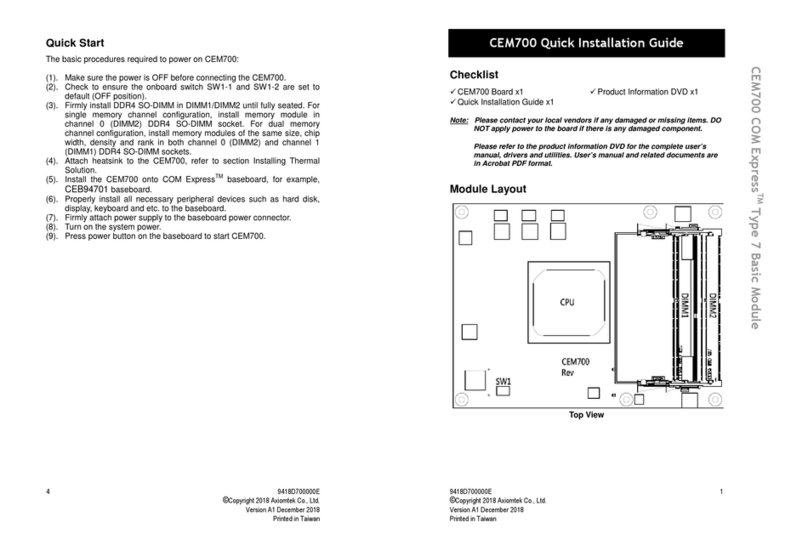 AXIOMTEK CEM700 User manual