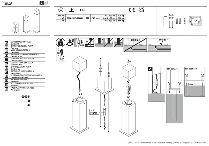 SLV SQUARE 1000344 instruction manual