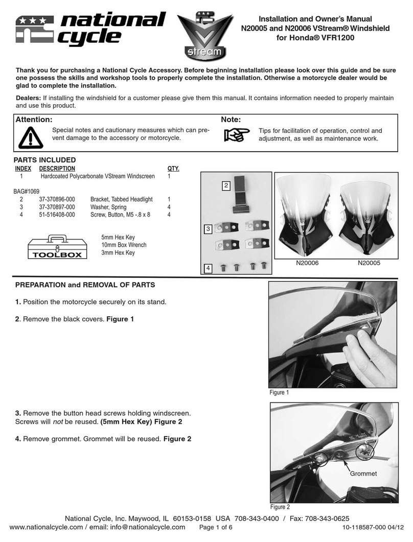 National Cycle VStream N20005 Installation instructions National Cycle VStream N20005 Installation instructions