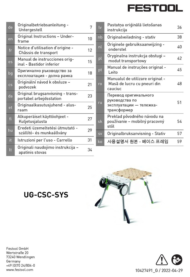 Festool UG-CSC-SYS User manual