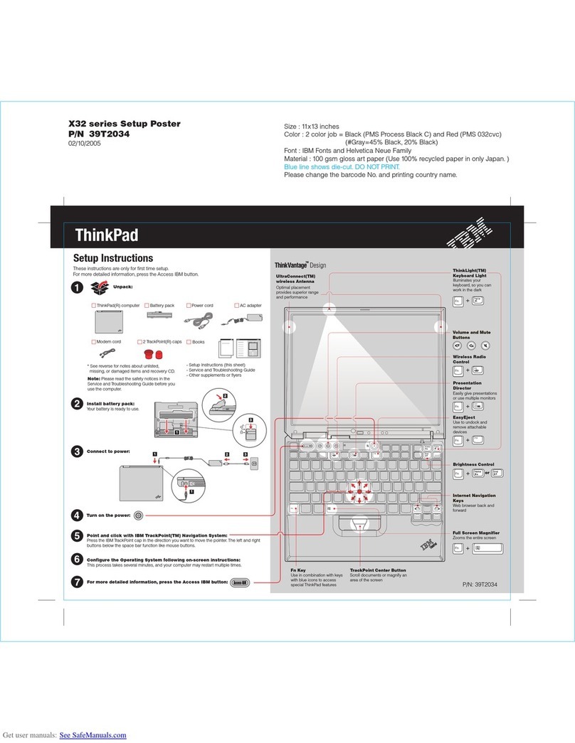 IBM ThinkPad X32 Series How to use