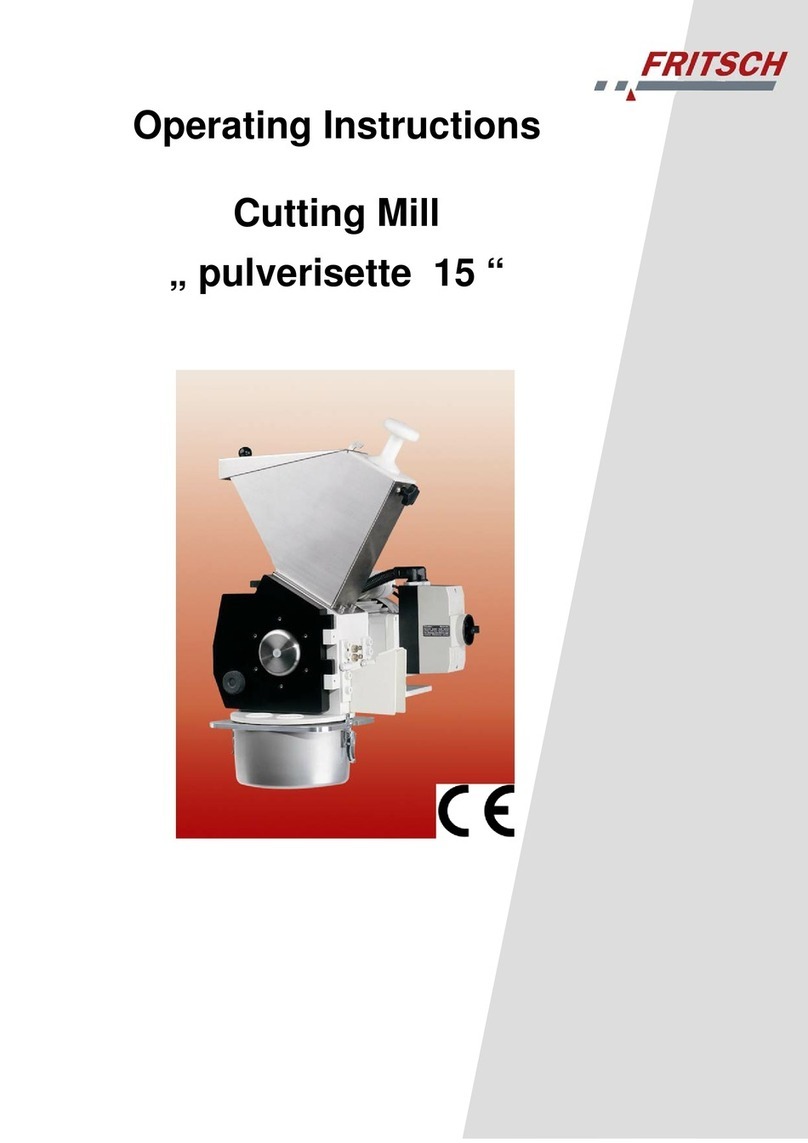Fritsch PULVERISETTE 15 Operating	 instruction