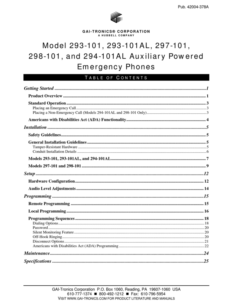 Hubbell GAI-TRONICS 293-101 manual Hubbell GAI-TRONICS 293-101 manual
