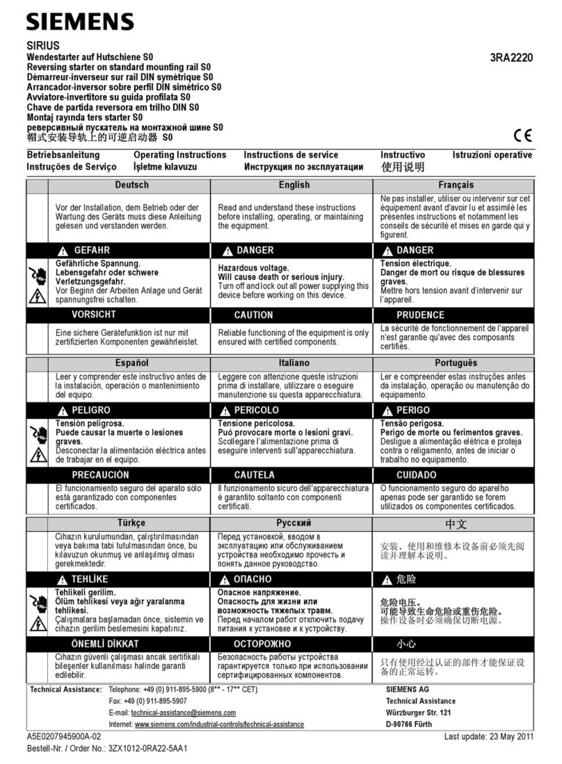 Siemens SIRIUS S0 User manual