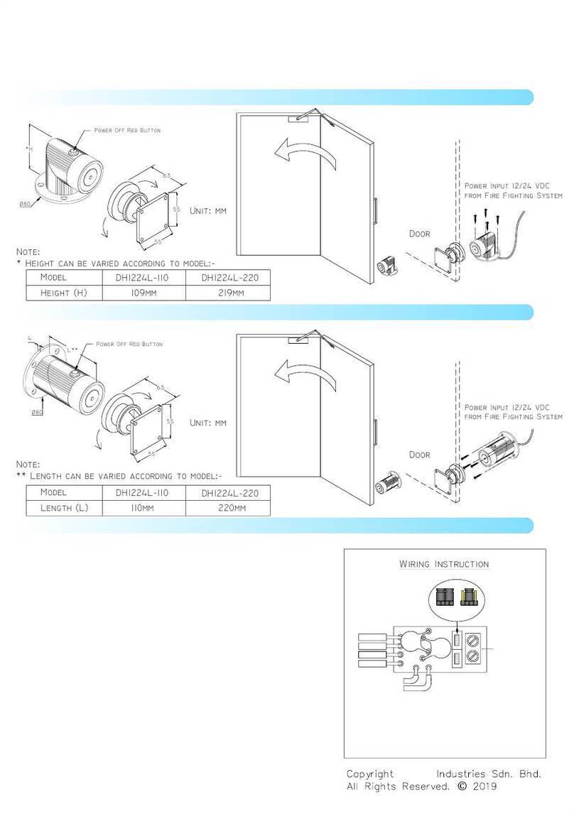 Ebelco DHI224L-110 Installation instruction