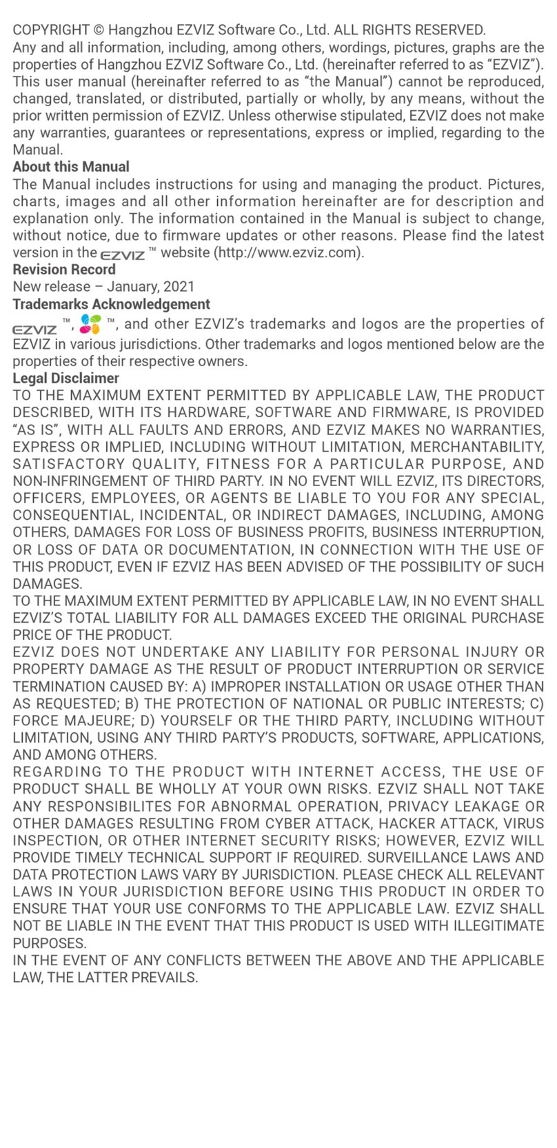 Ezviz T1C User manual