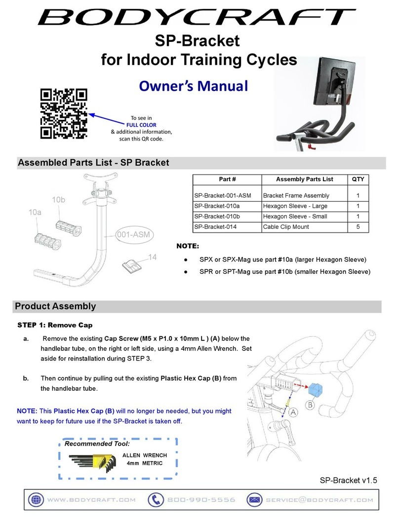 Body Craft SP-Bracket-001-ASM owner's manual