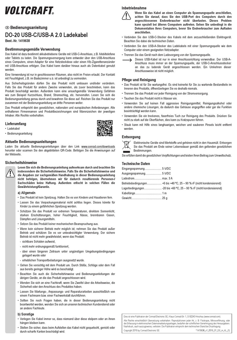 VOLTCRAFT DO-20 USB-C operating instructions