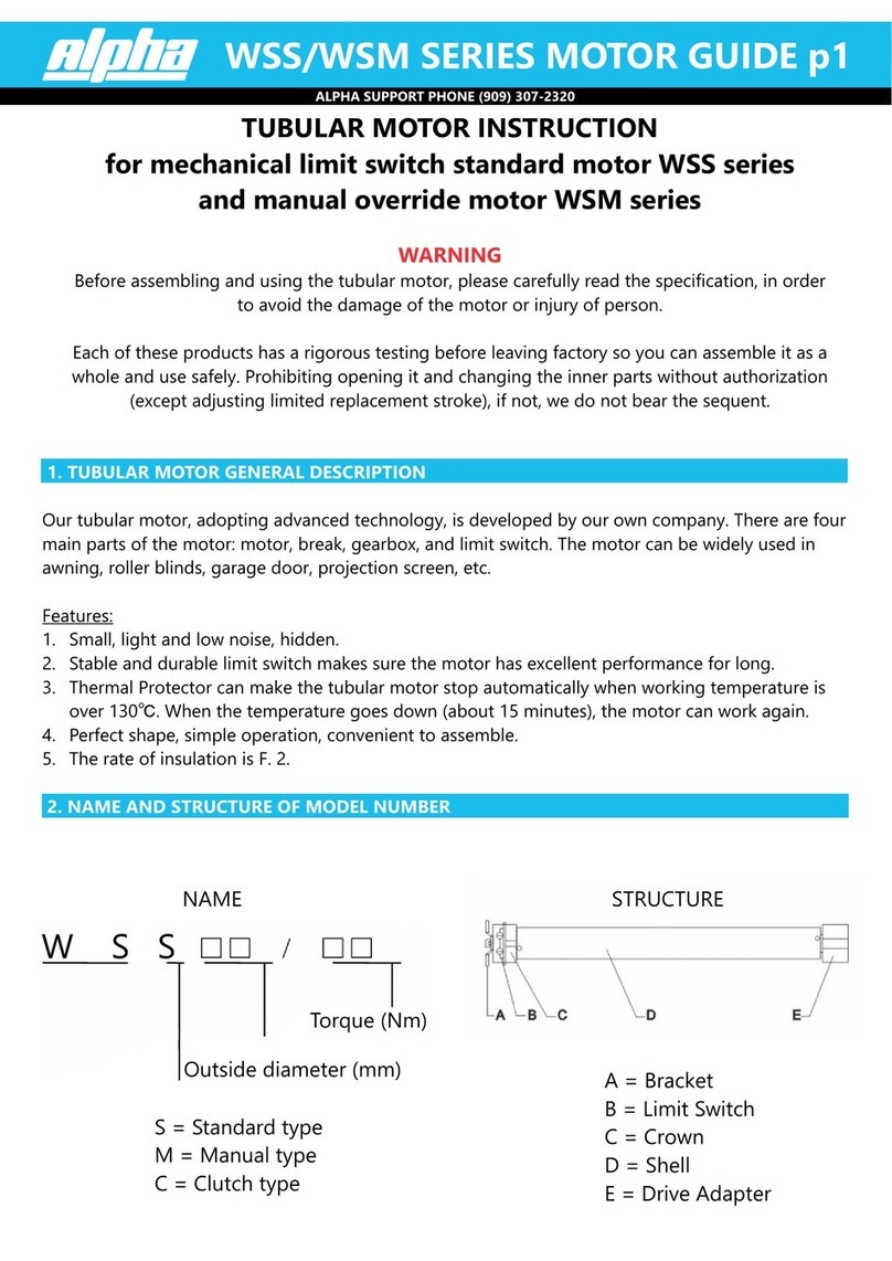 Alpha WSS Series instructions