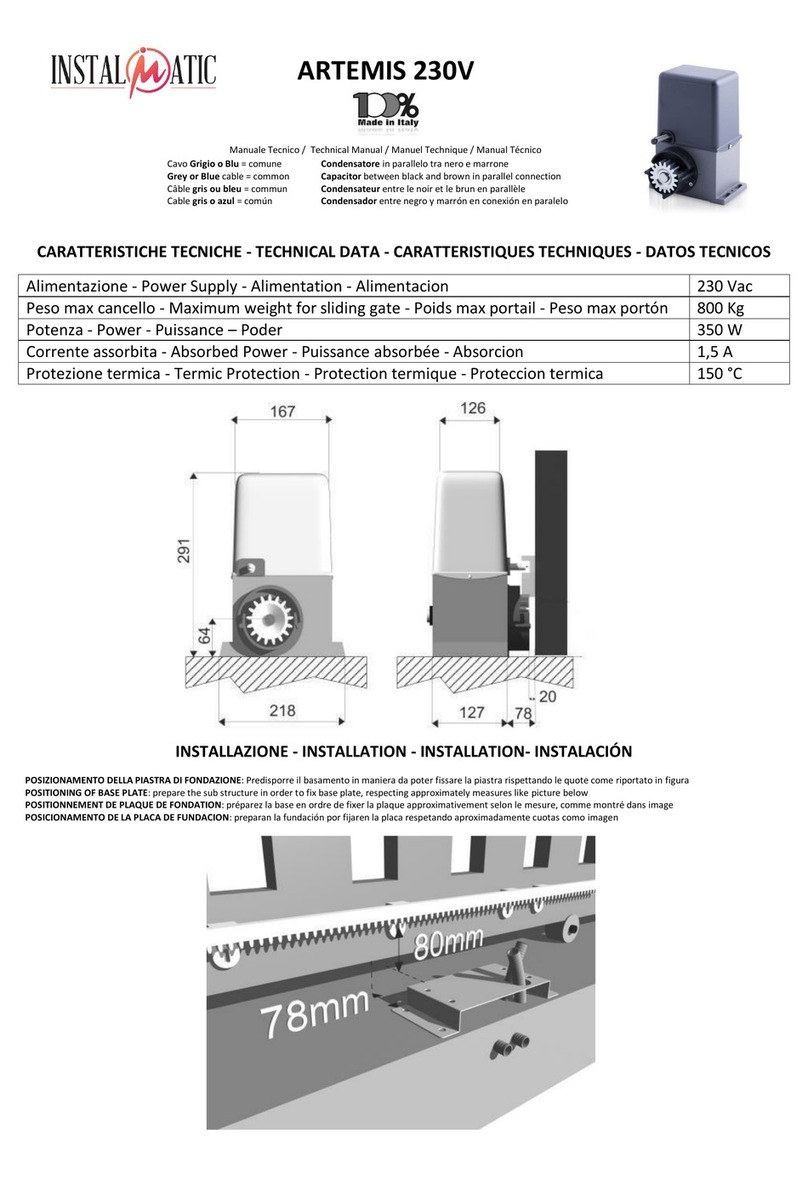 INSTALMATIC ARTEMIS 230V User manual