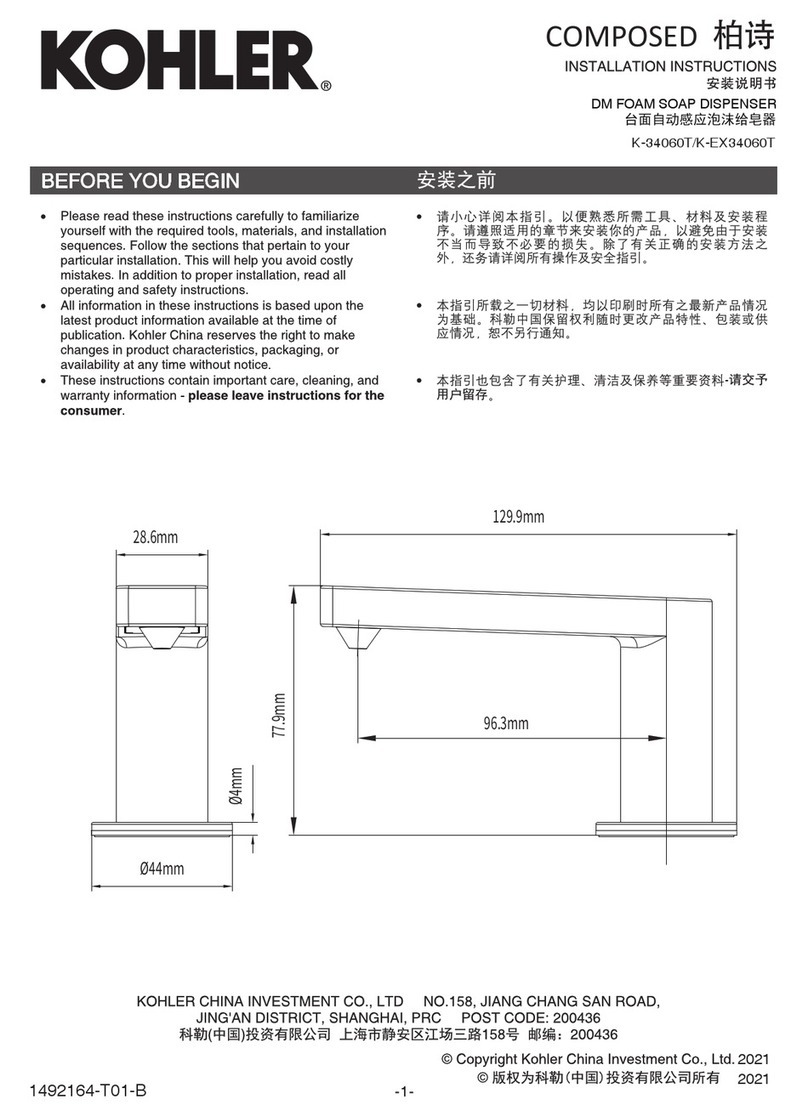 Kohler COMPOSED K-EX34060T User manual Kohler COMPOSED K-EX34060T User manual