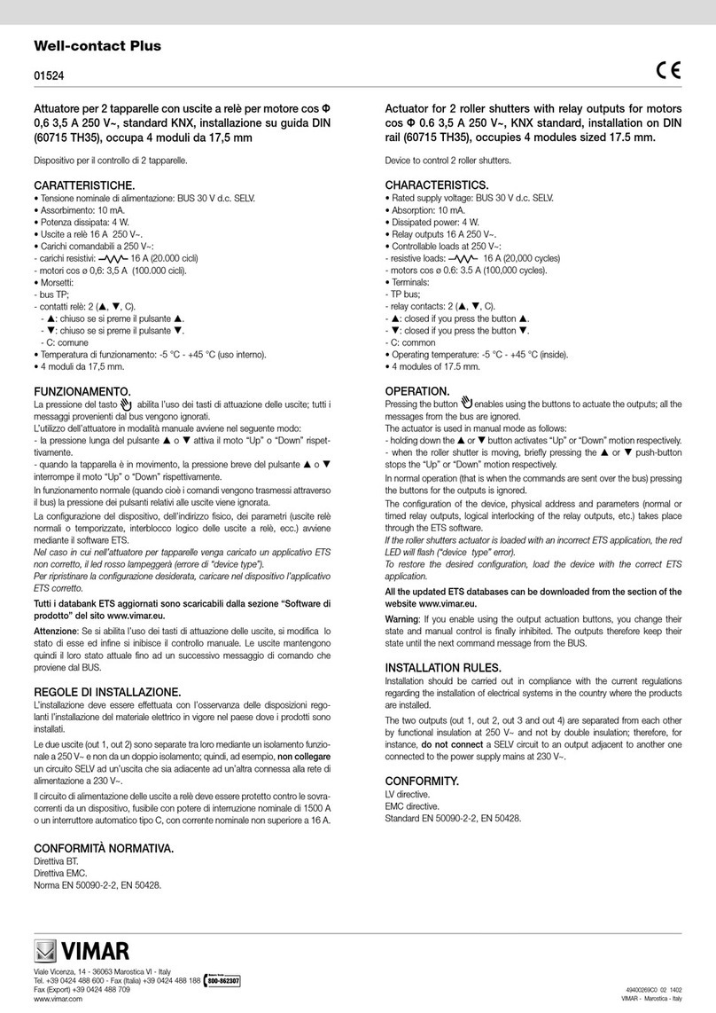 Vimar Well-contact Plus User manual