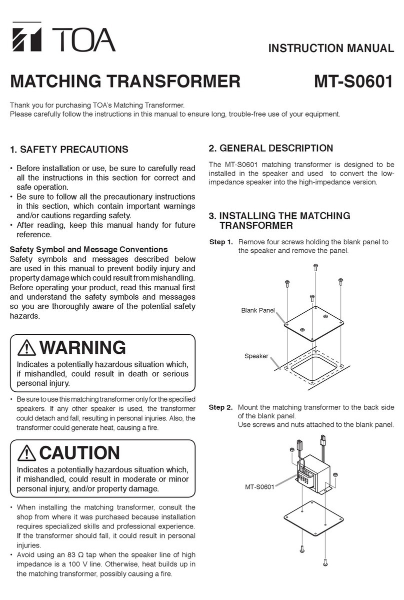 Toa MT-S0601 instruction manual