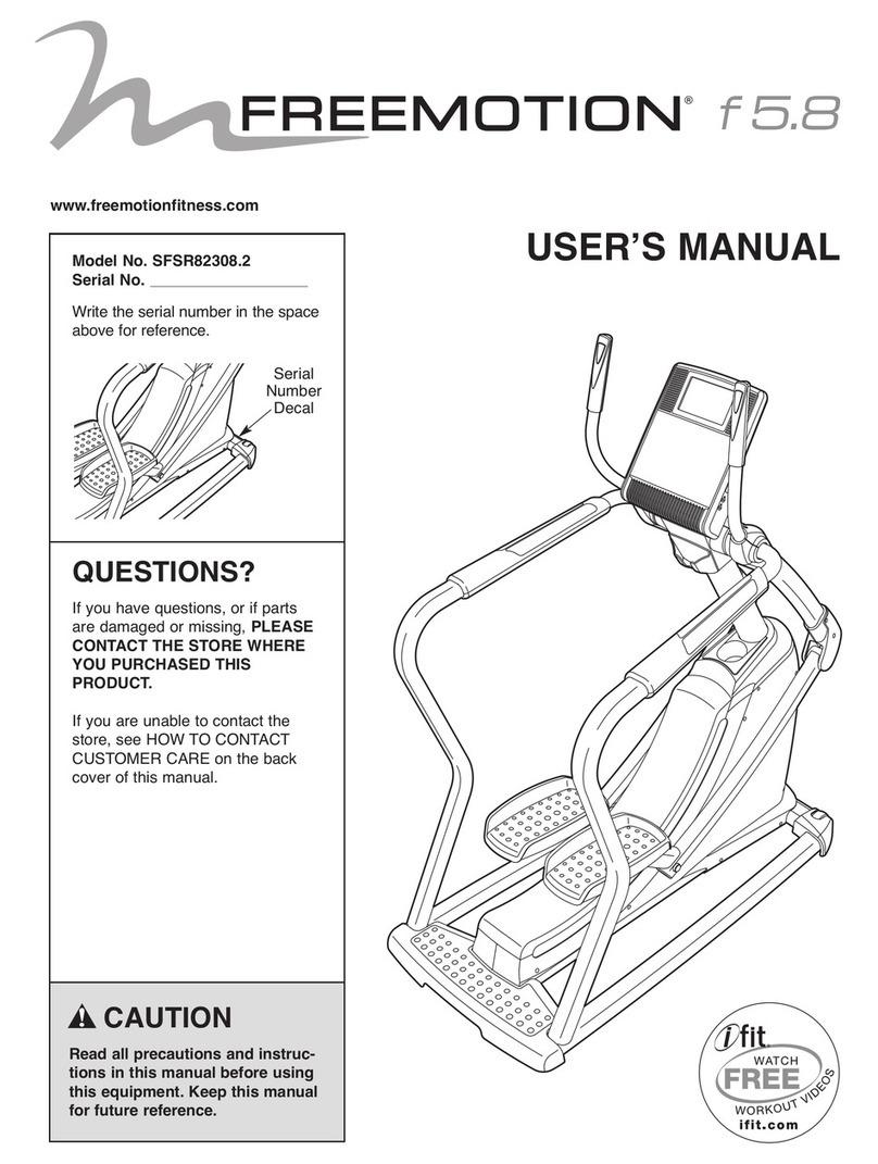 FREE MOTION F5.8 User manual FREE MOTION F5.8 User manual