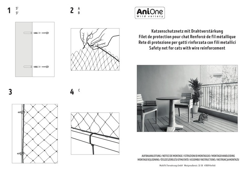 AniOne Safety net for cats with wire reinforcement Assembly instructions AniOne Safety net for cats with wire reinforcement Assembly instructions