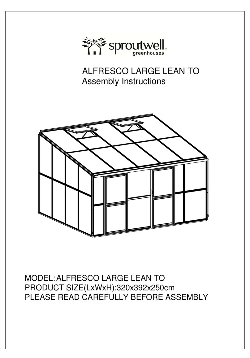 Sproutwell ALFRESCO LARGE LEAN TO Assembly instructions