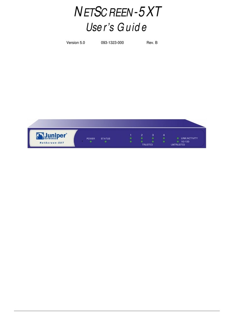 Juniper NETSCREEN-5XT user guide Juniper NETSCREEN-5XT user guide