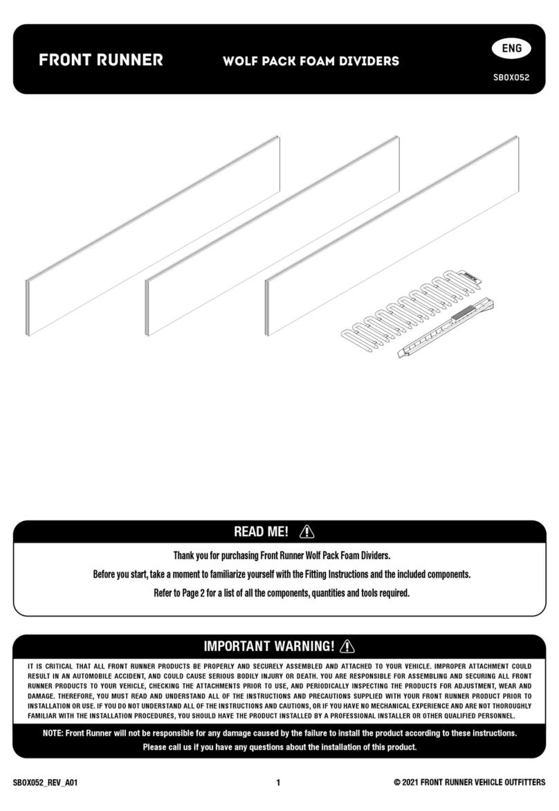 Front Runner SBOX052 quick start guide Front Runner SBOX052 quick start guide