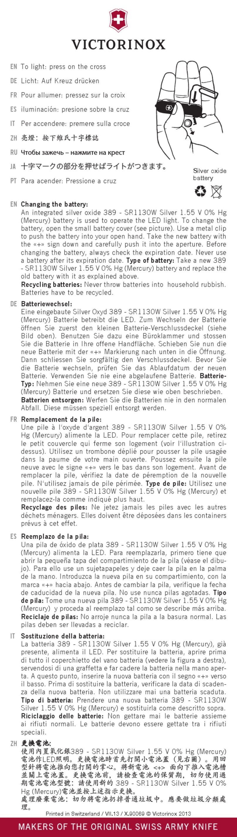 Victorinox SwissLite 0.6228 manual