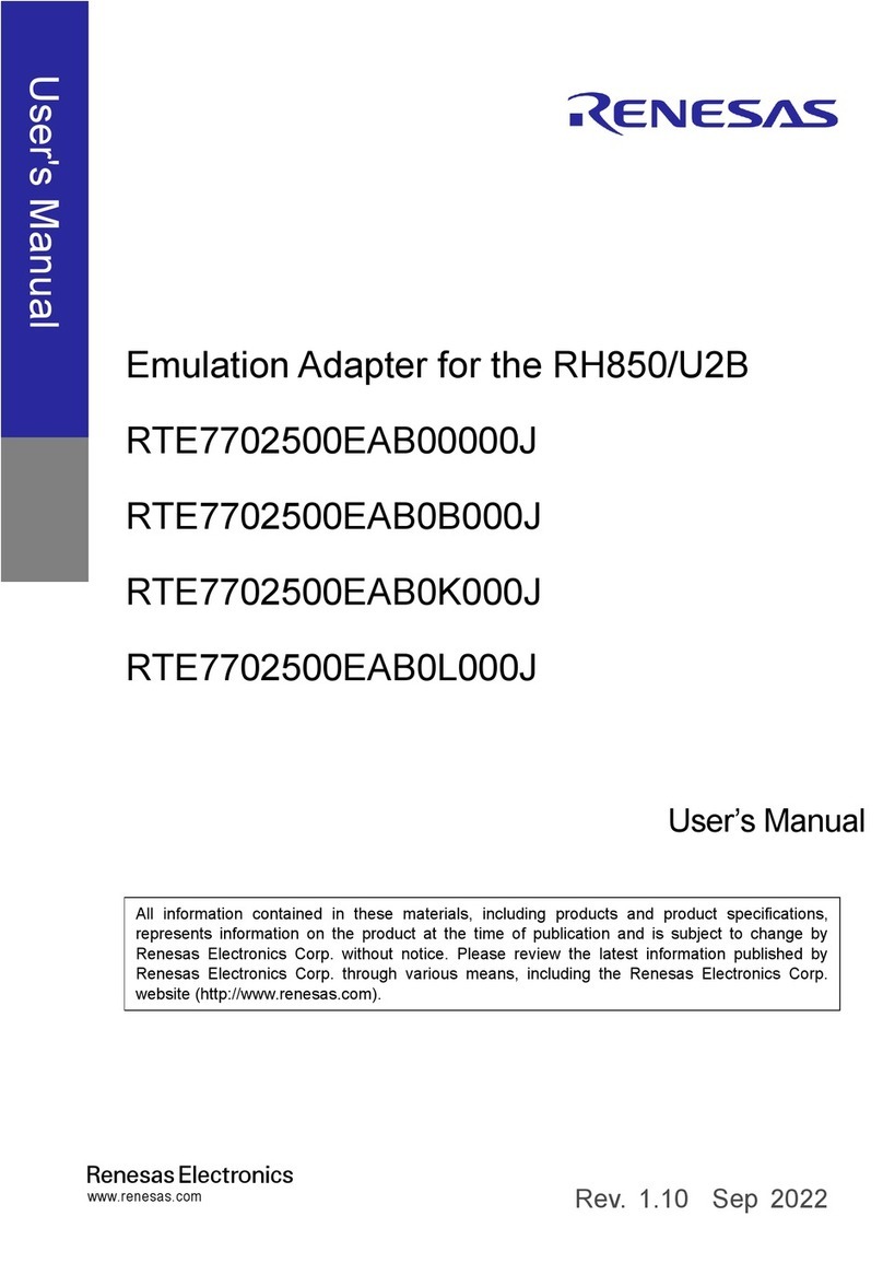 Renesas RTE7702500EAB00000J User manual