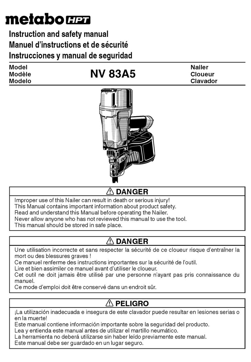 Metabo HPT NV 83A5 Instruction and safety manual