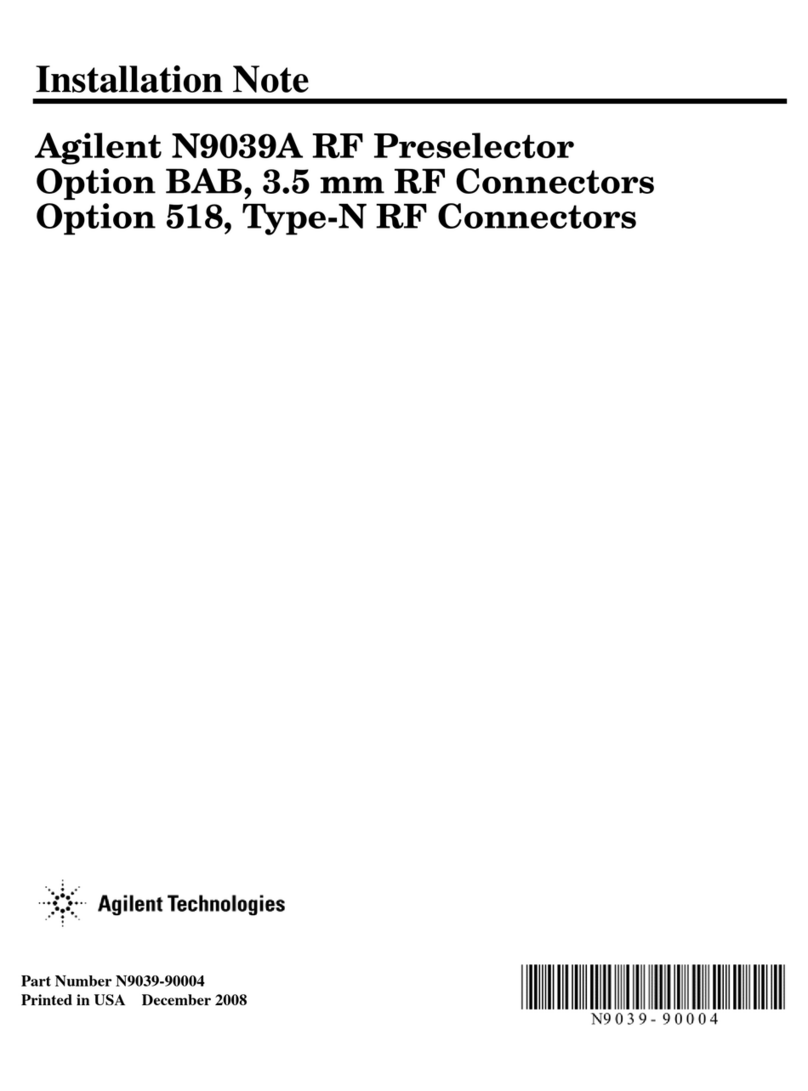 Agilent Technologies N9039A Quick start guide