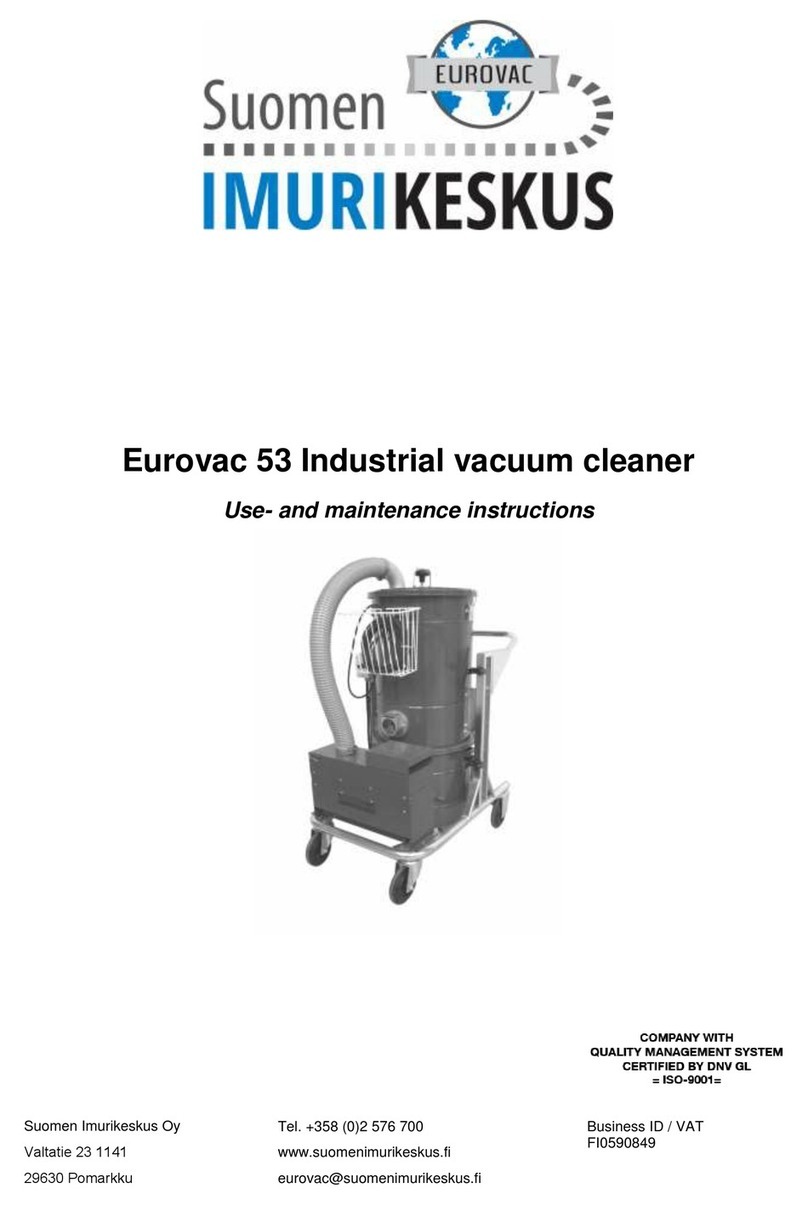 Suomen Imurikeskus Eurovac 53 Use and maintenance instructions