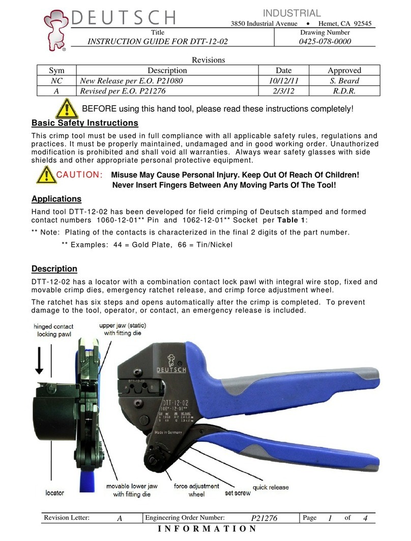 Deutsch DTT-12-02 Instruction guide