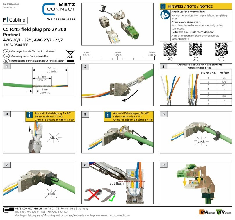Metz Connect AWG 26/1 Quick start guide