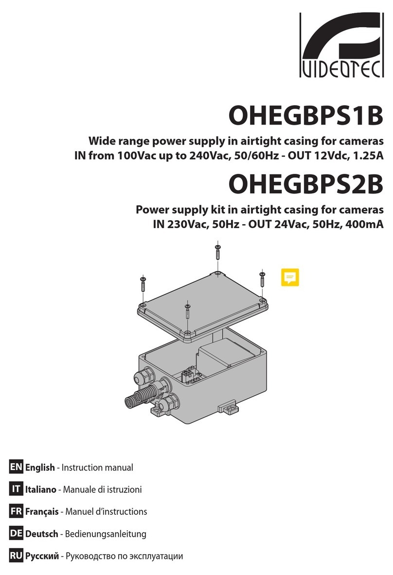 Videotec OHEGBPS1B User manual