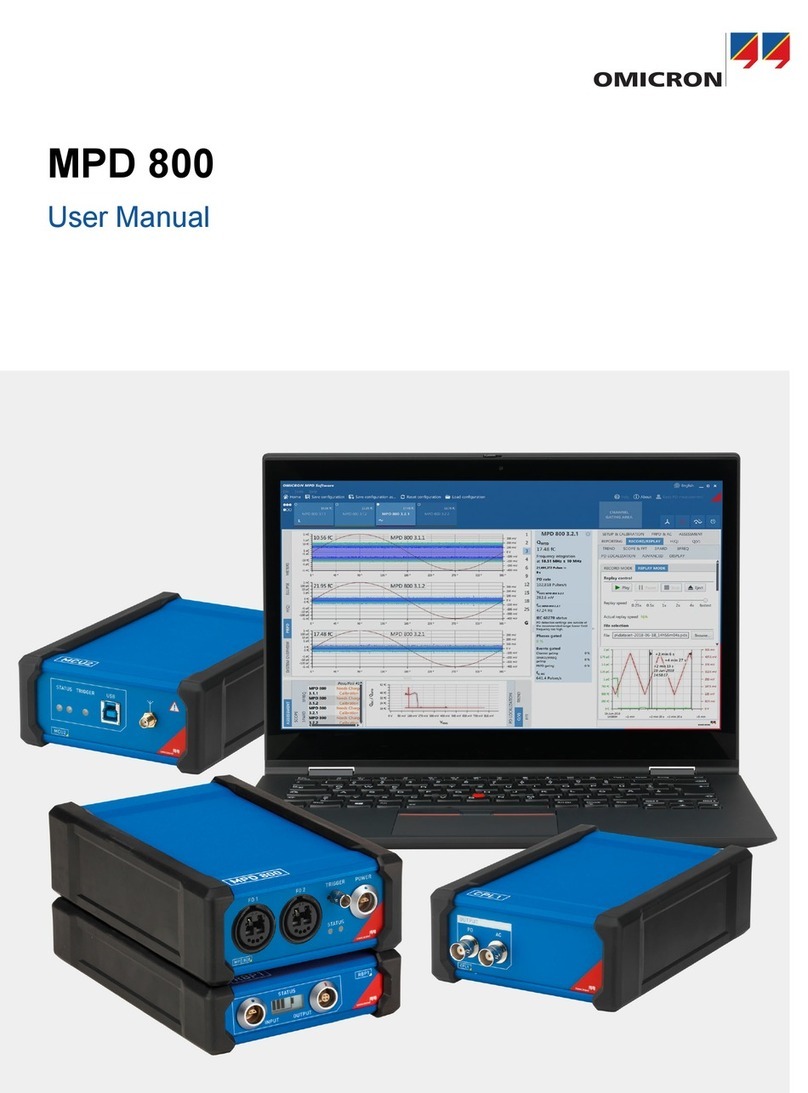 Omicron MPD 800 User manual