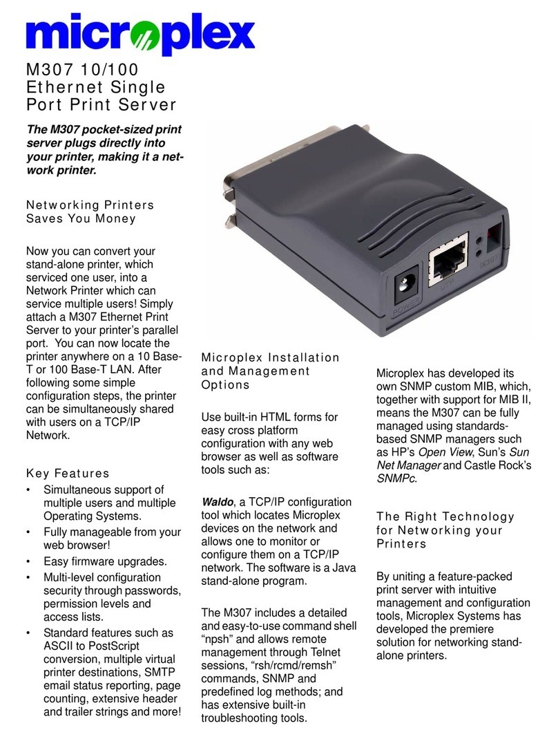 Microplex M307 quick start guide