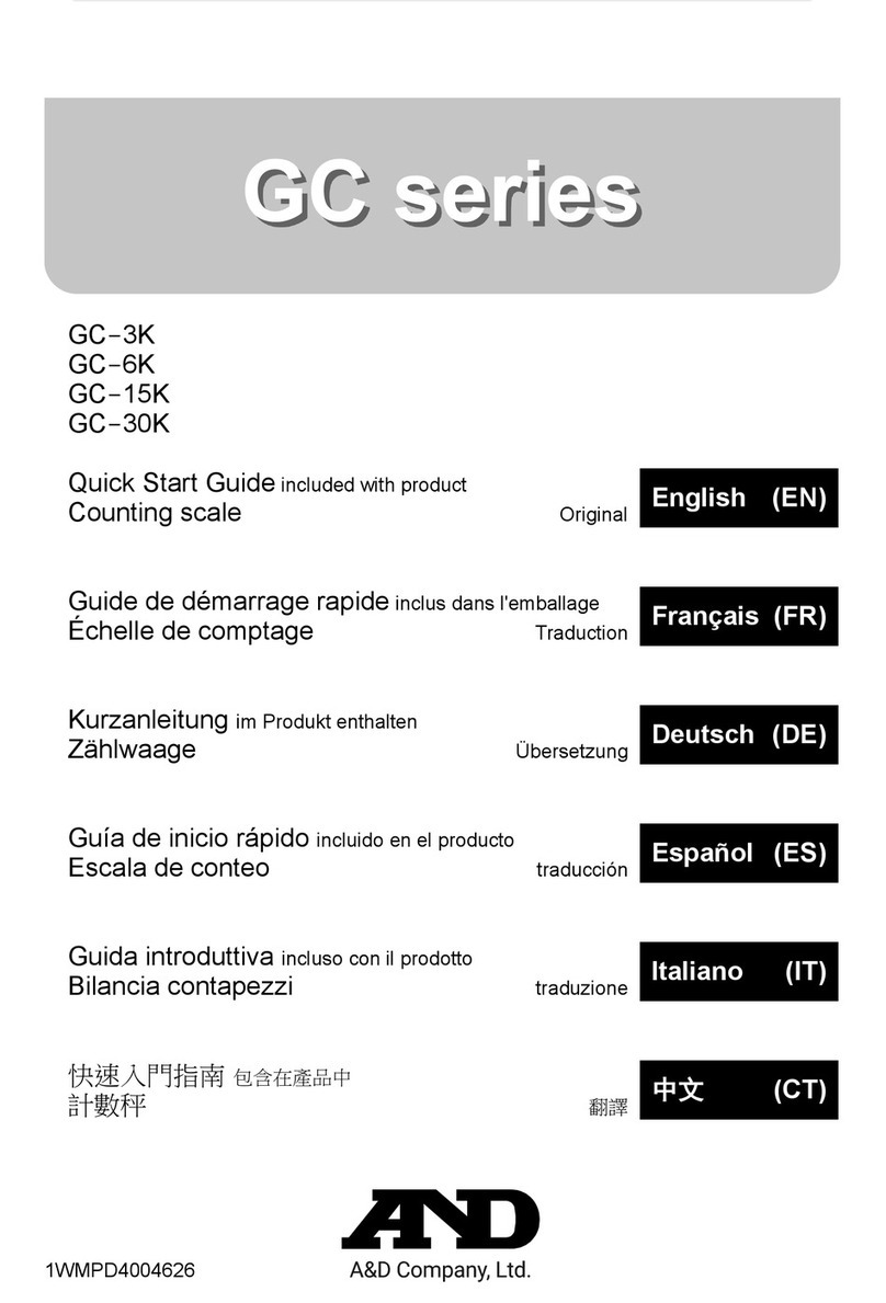 A&D GC Series User manual