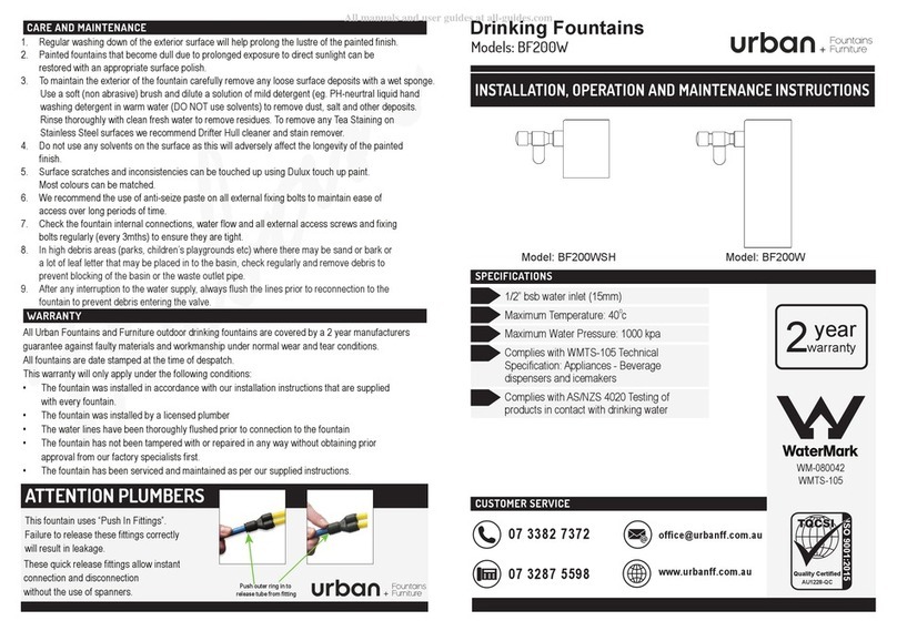 Urban BF200W Installation, operation and maintenance instructions
