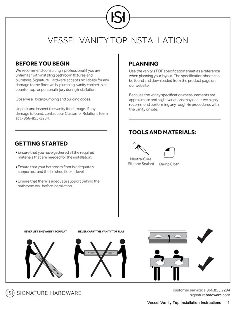 Signature Hardware 459071 User manual Signature Hardware 459071 User manual