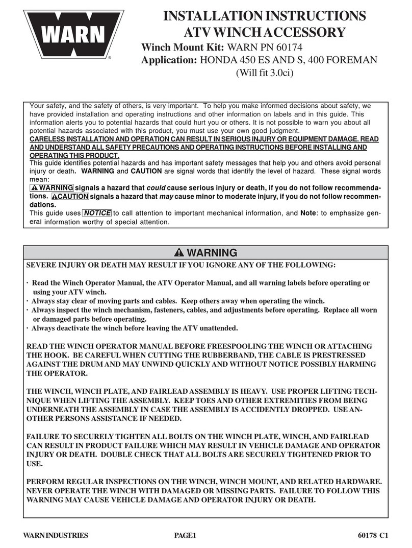 Warn 60174 installation instructions