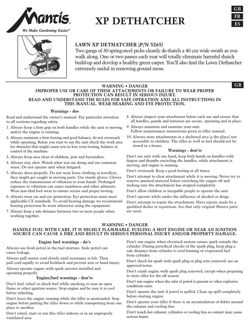 Mantis 5265 User manual